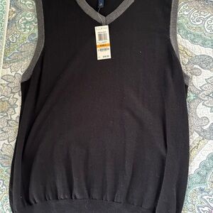 Club Room Black and Gray Men's Sweater Vest